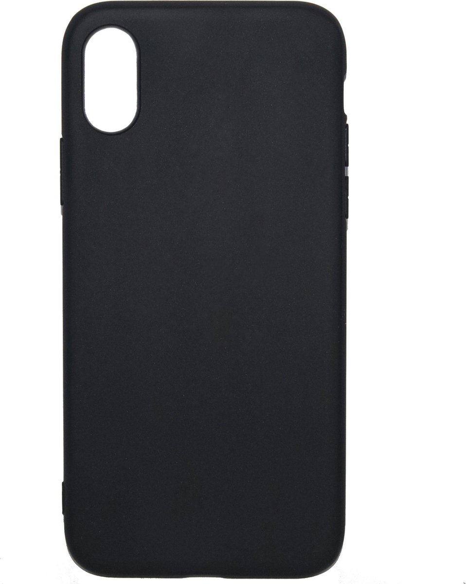ADEL Siliconen Back Cover Hoesje Geschikt voor iPhone XS/X - Zwart