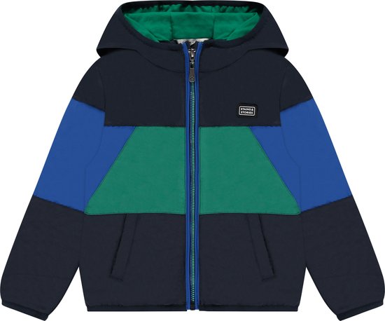 Stains and Stories boys jacket Jongens Jas - dark royal - Maat 92