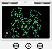 LCD tekentablet- schrijftablet- Wit - kinderen 16 inch-Kleurenscherm - Incl 2 pennen - Tekenen - Schrijfbord - Speelgoed tablet - Notitie Tablet met Scherm-Casamix