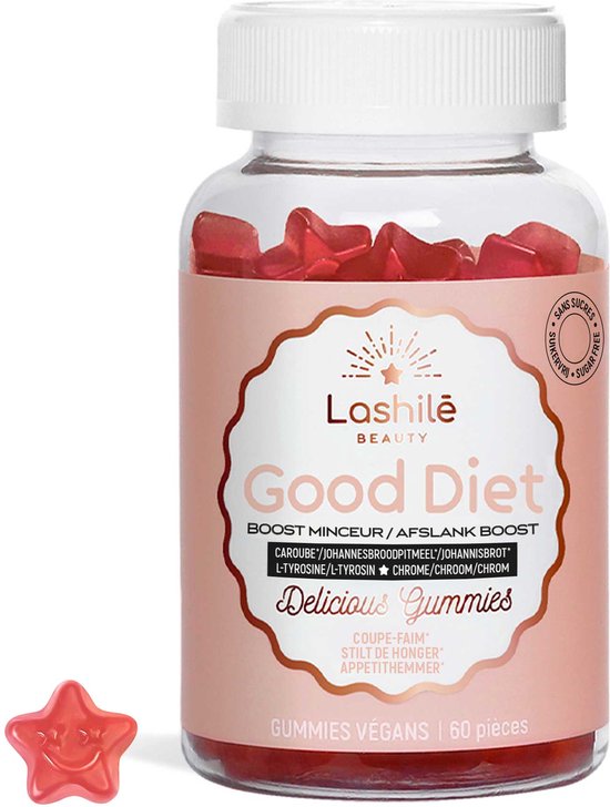 Foto: Lashil beauty good diet afslankpillen voor snel afvallen afslanken honger stillend l tyrosine 60 gummies suikervrij