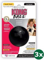 Kong Extreme Bal - Rubber - Honden Speelgoed - Small - Zwart - Ø 6.5 cm - 3 Stuks