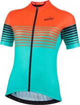 Nalini - Dames - Fietsshirt - Korte Mouwen - Wielrenshirt - Blauw - Oranje - CROSS LADY JERSEY - XXL