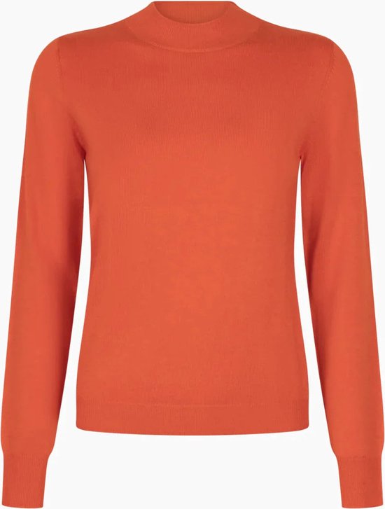 Another Label Abbey Knitted Pull L/s Truien & vesten Dames - Sweater - Hoodie - Vest- Oranje - Maat L