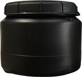 Voerton 25 liter Zwart - Waterkluis - Schroefdeksel - Luchtdicht - Waterdicht - Voedselcontainer