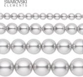 Swarovski Elements, 50 stuks Swarovski Parels, 8mm (40cm), light grey, 5810