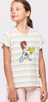 Woody Meisjes-Dames Pyjama multicolor streep - maat 140/10J