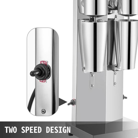 Milkshake Machine - Milkshake Maker - Elektrische Blender - Milkshaker - Inclusief 2 Bekers - 0.8L - 180W - Zilver — afbeelding 2