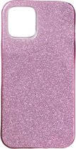 Telefoonhoesje Siliconen - Geschikt Voor iPhone 15 Pro - Shock Proof Case - Met roze glitter