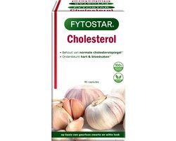 Fytostar Cholesterol –behoud van gezonde cholesterol waarden – innovatieve geurloze zwarte look extract – Clean label & geschikt voor veganisten - 90 capsules