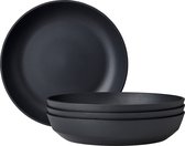 Assiette creuse Mepal Silueta – 4 pièces – Assiettes plates – Nordique noir