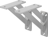 Plankdrager set van 2 120x120 mm zilver aluminium ML design