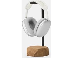 Oakywood Headphones Stand - Massief Eiken - Echt Hout Koptelefoon Standaard Houder - Stijlvol Clean Desk Design