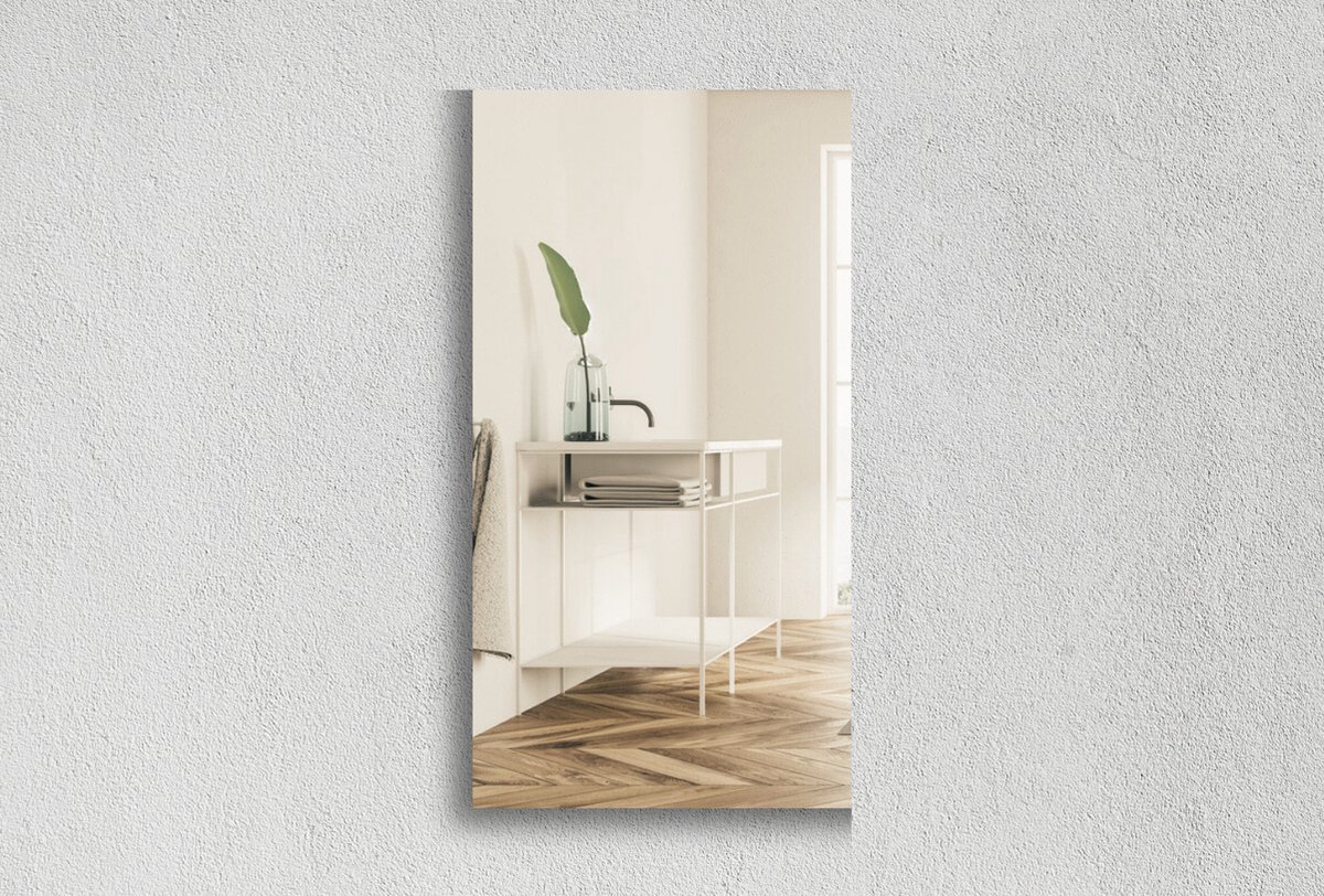 Rechthoekige Spiegel - Toiletspiegel - Brons - 30 X 100 cm - Dikte: 4 mm - In Nederland Geproduceerd - Incl. Spiegellijm - Top Kwaliteit Wandspiegel Zonder Lijst