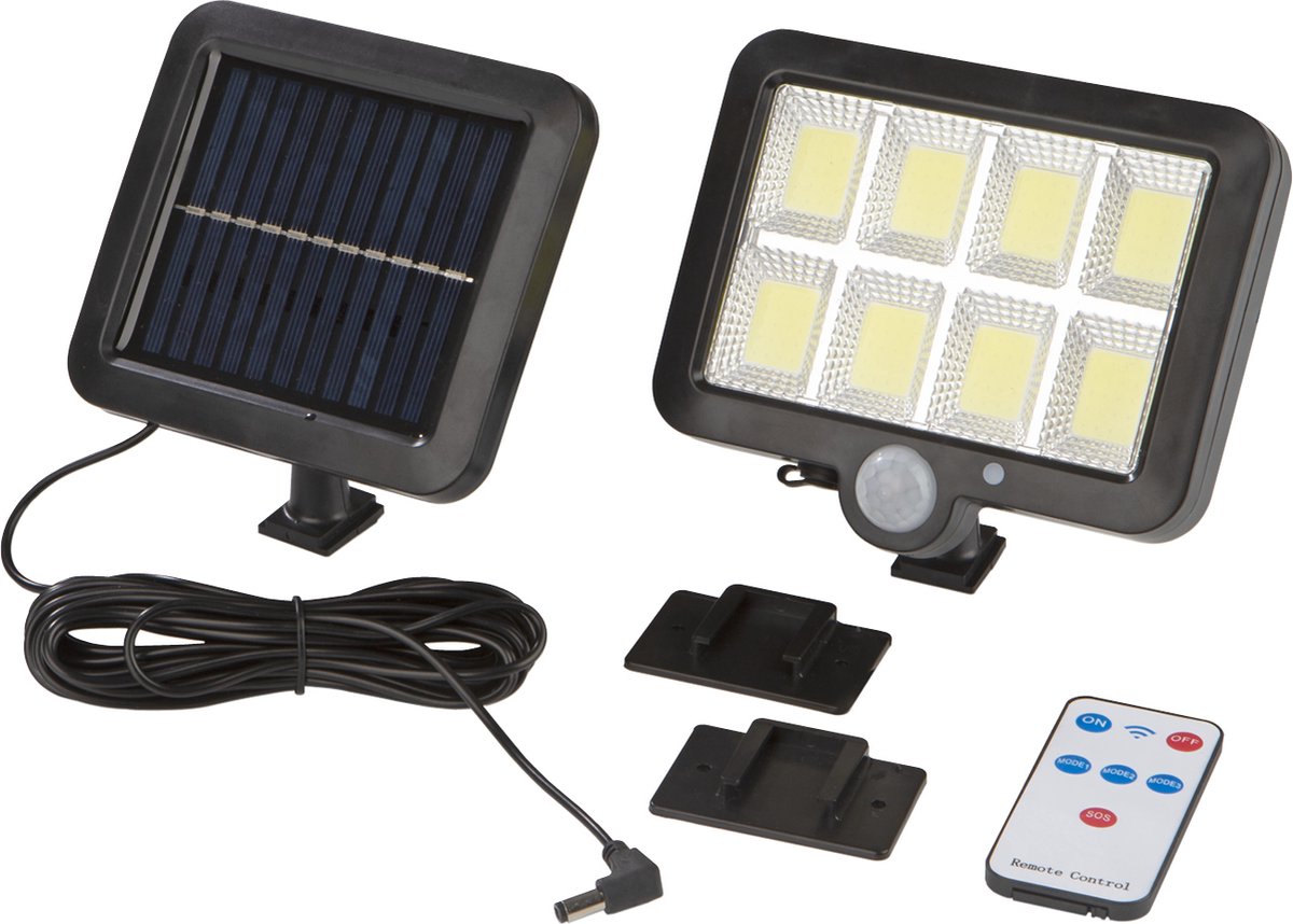 EASYmaxx solar spot 3,7V zwart met bewegingsmelder