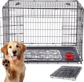 AREBOS Hondenbench - Bench - Bench voor honden - Hondenbench Opvouwbaar - L - 92,5 x 60 x 66