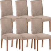Lot de 2, 4 ou 6 housses de chaise de salle à manger imperméables et extensibles pour salle à manger, protections de chaise amovibles et lavables, housses de siège, pour hôtel, mariage, cuisine (Sand1, 6 pièces)