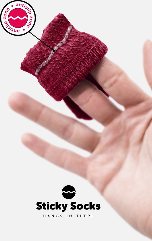 Chaussettes collantes - chaussettes bébé qui ne s'affaissent pas -3 - 6 M - Mitzy - 100% coton biologique - zone antidérapante - design hollandais