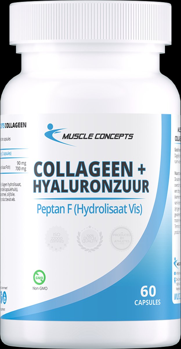 Goedkoopste Collageen Hyaluronzuur (Peptan F) | Muscle Concepts - 60 capsules