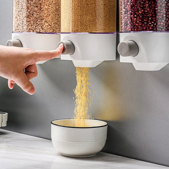 Cornflakes dispenser - Voorraadpotten - Voedselcontainer - Rijst dispenser - Muur gemonteerd - Dispenser groot - Merkloos