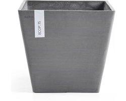 Ecopots Rotterdam 50 - Grey - 50 x H43,5 cm - Vierkante grijze bloempot / plantenbak