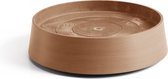 Ecopots Saucer Wheels Oslo - Terra - Ø32,2 x H8,5 cm - Ronde terrakleurige onderschotel op wielen