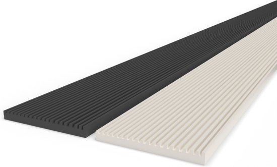 Foto: Oplegrubber epdm 58 mm breed voor serre dak 50 meter zwart 