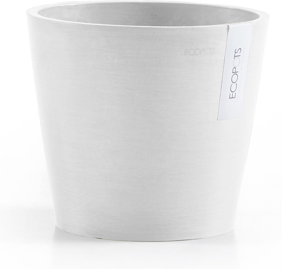 Ecopots Amsterdam 20 - Pure White - Ø20 x H17,1 cm - Ronde witte bloempot