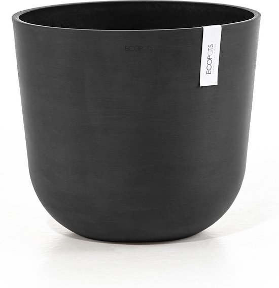 Ecopots Oslo 35 - Gris Foncé - Ø35 x H30,5 cm - Pot de fleur / cache-pot rond gris foncé