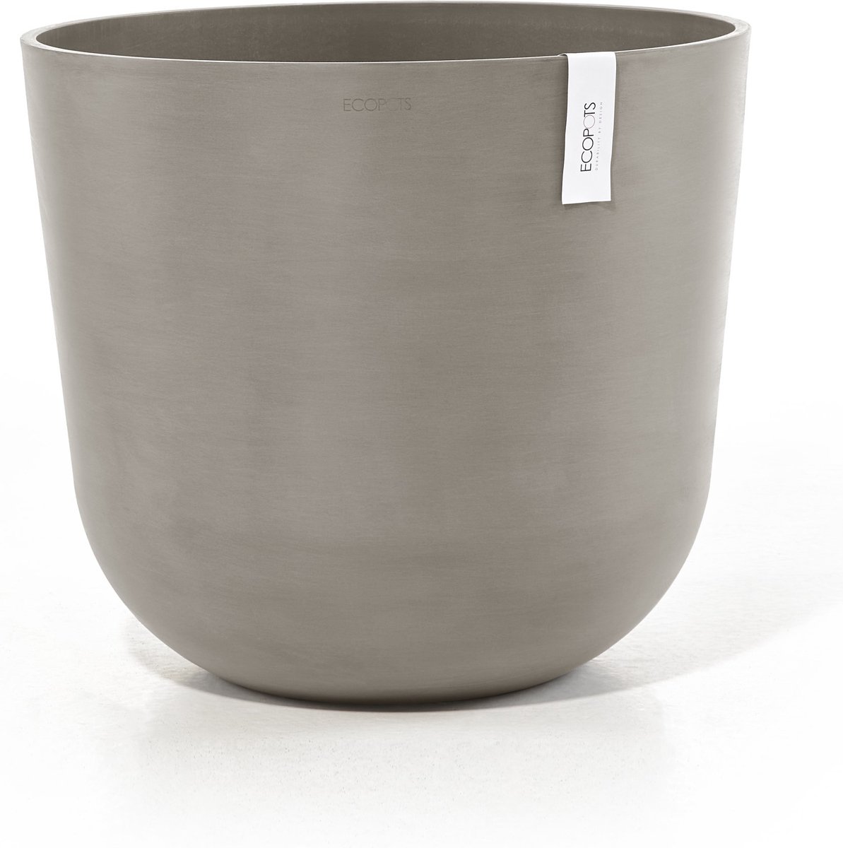 Ecopots Oslo 55 - Taupe - Ø55 x H48,5 cm - Ronde taupe bloempot