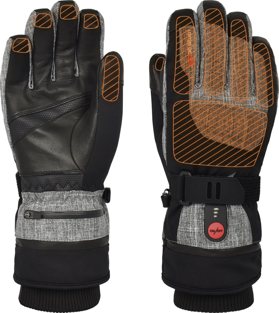 Verwarmde Handschoenen voor Heren en Dames Verwarmde handschoenen met Accu Grijs