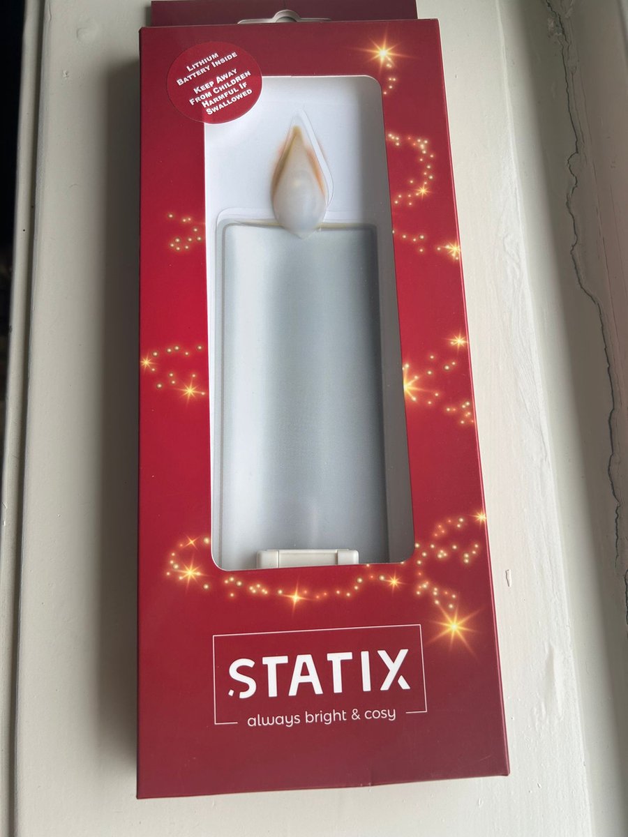 Statische Raamsticker - Witte kaars