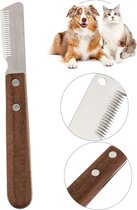 Achilles® Couteau de Toilettage Chat & Chien - Couteau à plumer - Couteau à dépouiller - Soins chien & chat - Peigne à poux