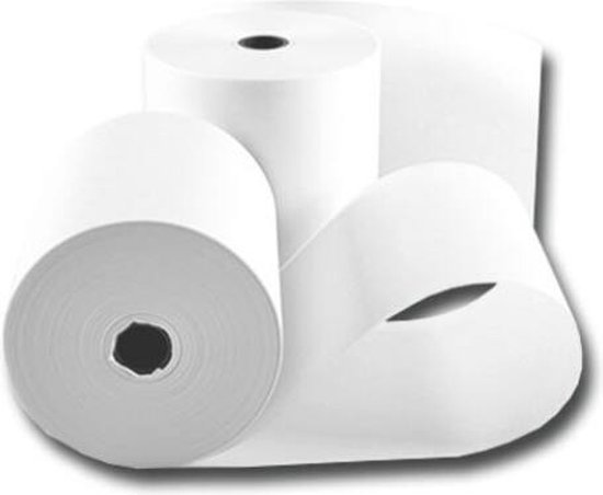 Drie witte kassarollen met ondoorzichtige kernen, deels uitgerold.