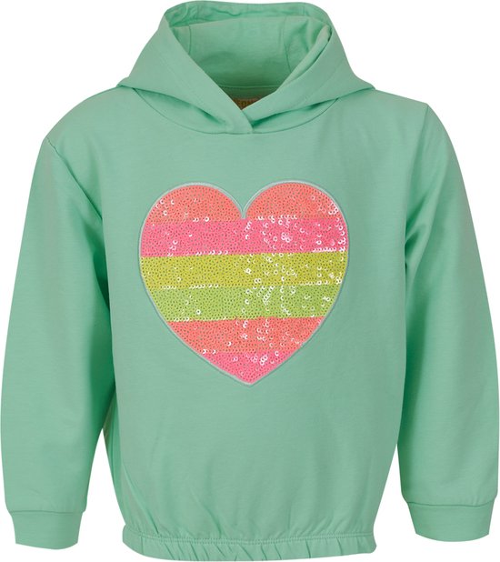 Pull Filles SOMEONE COEUR-SG-16-A - VERT BRILLANT - Taille 140