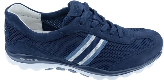 Gabor rollingsoft sensitive 66.966.16 - dames rollende wandelsneaker - blauw - maat 38.5 (EU) 5.5 (UK)
