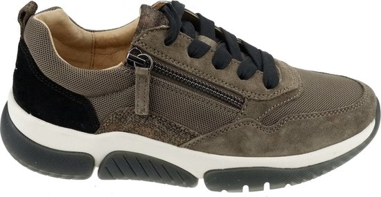 Gabor rollingsoft sensitive 76.938.30 - dames rollende wandelsneaker - bruin - maat 37.5 (EU) 4.5 (UK)