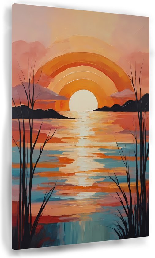 Kribben aan de kust van de Oostzee op een stormachtige dag van Rico Ködder op canvas, behang en meer