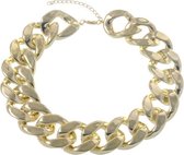 Behave schakel ketting goud kleur 44 cm