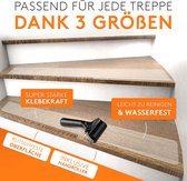 Antislipstrips voor trappen (20 stuks), zelfklevende en transparant, antislip strips (10 x 60 cm), waterdichte antislip trap, trap, antislip bescherming met spatelroller