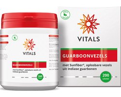 Vitals Guarboonvezels - 200 gram poeder - prebiotica. Met Sunfiber®, oplosbare vezels uit Indiase guarbonen ter aanvulling op de dagelijkse vezelinname.