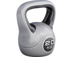 Gorilla Sports Gorilla Sports Kettlebell Trendy - Kunststof - 20 kg - Grijs - Zwart