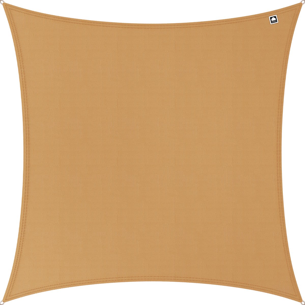 Kopu® Schaduwdoek 4x4m Vierkant Waterdicht 230 gram Zonnedoek - Zand