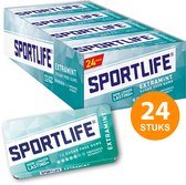 Sportlife Extramint Gum doos suikervrije kauwgom - verfrisser - voordeelverpakking met 24 pakjes à 18 g