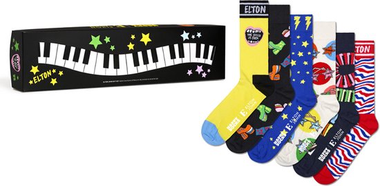 Happy Socks coffret cadeau 6P chaussettes elton john multi (Elton John) - 41-46