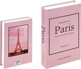Opberg boek - Paris - Roze- Opbergbox - Opbergdoos - Decoratie woonkamer - Boeken - Nep boek - Opbergboek