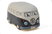 Floz Design nostalgische VW bus spaarpot - spaarpot oldtimer busje - kleine spaarpot - zwart - 9 cm