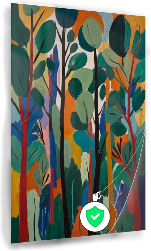 Affiche forêt style Henri Matisse - Décoration murale Henri Matisse - Affiche arbres - Affiches modernes - Affiche chambre - Décoration maison - 80 x 120 cm