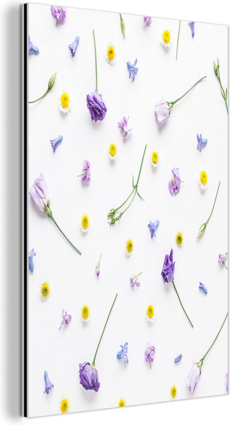 Décoration murale Métal - Aluminium Peinture Industrielle - Fleurs - Collage - Pastel - 120x180 cm - Dibond - Photo sur aluminium - Décoration murale industrielle - Pour le salon / chambre