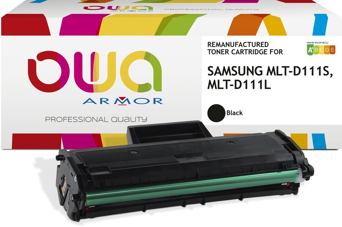 OWA toner SAMSUNG MLT-D111S/ELS, MLT-D111L/ELS - Refurbished Samsung toner met chip - 2.000 Pagina's - D111S, D111L
