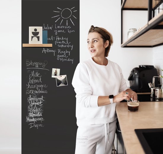 Foto: Groovy magnets krijtbord magneetbehang super sterke kleefkracht naar magneten breedte 62cm inclusief lijm